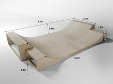 Load image into Gallery viewer, Classic Max Half Pipe - 2’ & 3’ H x 12’W x 22’L