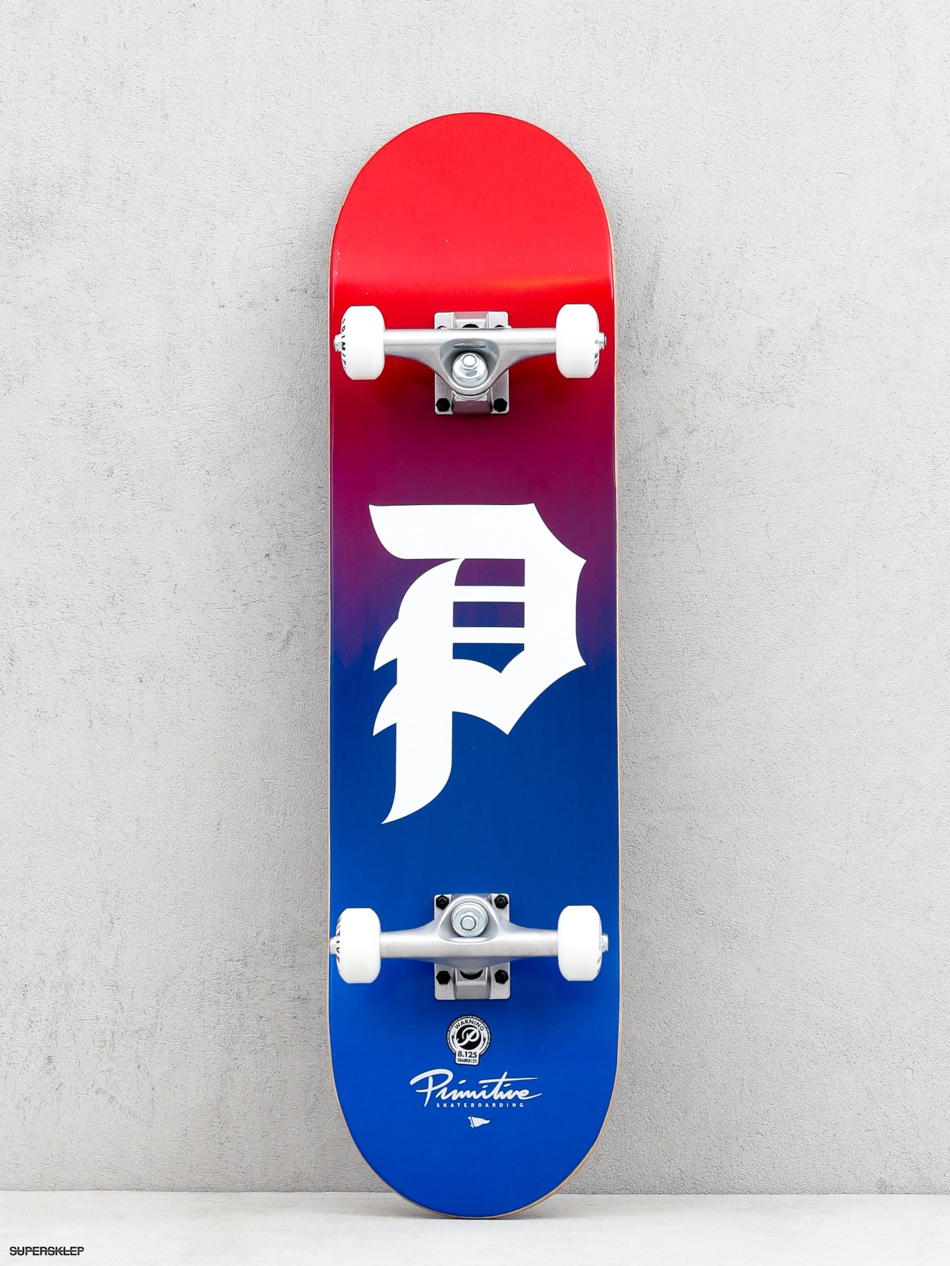 Primitive red n' blue P' Complete skateboard